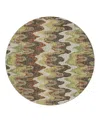 Dalyn Rug Company Dalyn Lorenzo Washable Ln6 Round Area Rug, 8' X 8' In Brown