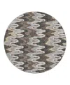Dalyn Rug Company Dalyn Lorenzo Washable Ln6 Round Area Rug, 8' X 8' In Gray