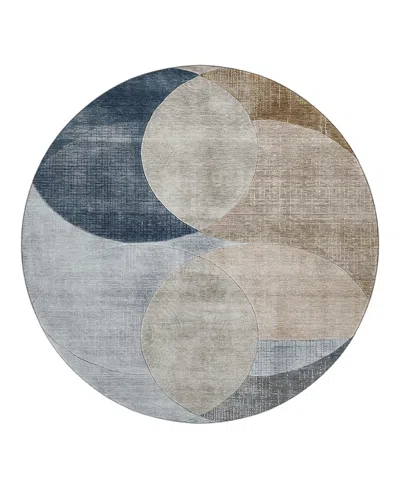 Dalyn Rug Company Dalyn Neo No13 Round Area Rug, 8' X 8' In Blue