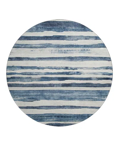 Dalyn Rug Company Dalyn Neo No16 Round Area Rug, 8' X 8' In Blue
