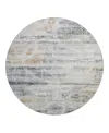 Dalyn Rug Company Dalyn Neo No3 Round Area Rug, 8' X 8' In Silver
