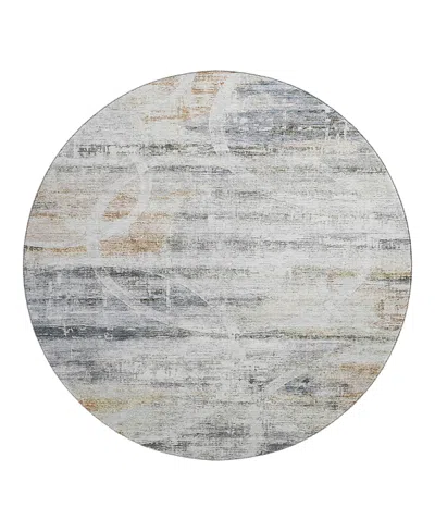 Dalyn Rug Company Dalyn Neo No3 Round Area Rug, 8' X 8' In Silver