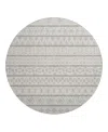 Dalyn Rug Company Dalyn Neo No5 Round Area Rug, 8' X 8' In White