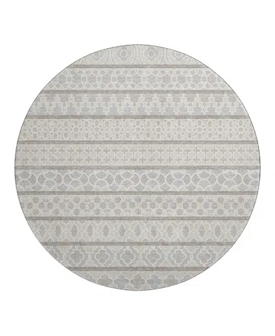 Dalyn Rug Company Dalyn Neo No5 Round Area Rug, 8' X 8' In White