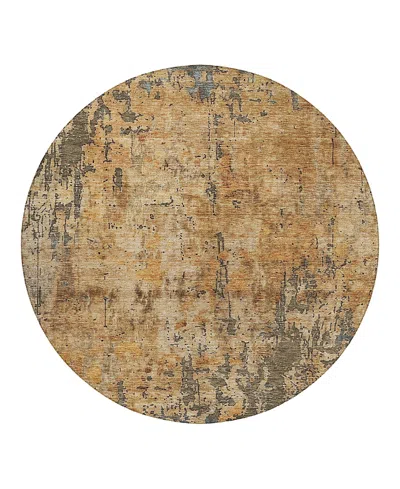 Dalyn Rug Company Dalyn Nouveau Nv11 Round Area Rug, 8' X 8' In Brown