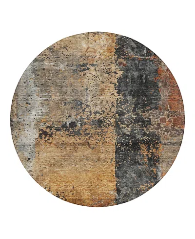 Dalyn Rug Company Dalyn Nouveau Nv13 Round Area Rug, 8' X 8' In Brown