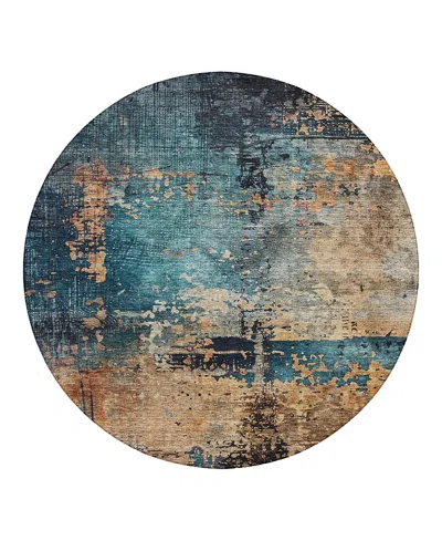 Dalyn Rug Company Dalyn Nouveau Nv14 Round Area Rug, 8' X 8' In Blue