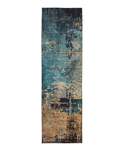 Dalyn Rug Company Dalyn Nouveau Nv14 Runner Area Rug, 2'3 X 7'6 In Blue