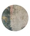 Dalyn Rug Company Dalyn Nouveau Nv15 Round Area Rug, 8' X 8' In Brown