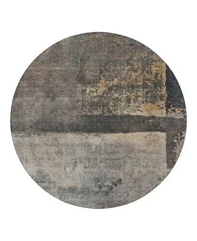 Dalyn Rug Company Dalyn Nouveau Nv16 Round Area Rug, 8' X 8' In Brown