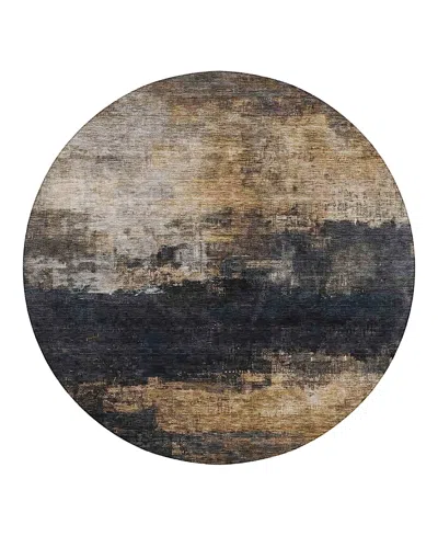 Dalyn Rug Company Dalyn Nouveau Nv17 Round Area Rug, 8' X 8' In Gray