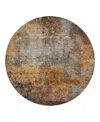 Dalyn Rug Company Dalyn Nouveau Nv18 Round Area Rug, 8' X 8' In Red