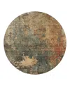 Dalyn Rug Company Dalyn Nouveau Nv19 Round Area Rug, 8' X 8' In Green