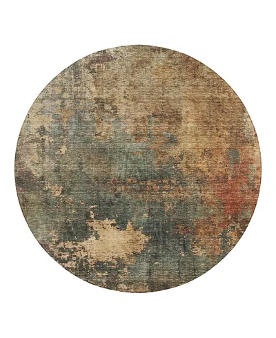 Dalyn Rug Company Dalyn Nouveau Nv19 Round Area Rug, 8' X 8' In Green