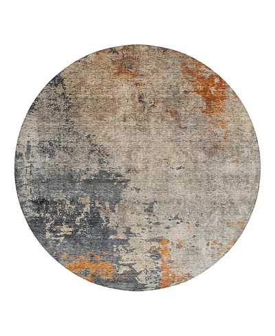 Dalyn Rug Company Dalyn Nouveau Nv20 Round Area Rug, 8' X 8' In Brown