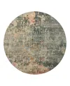 Dalyn Rug Company Dalyn Nouveau Nv22 Round Area Rug, 8' X 8' In Green