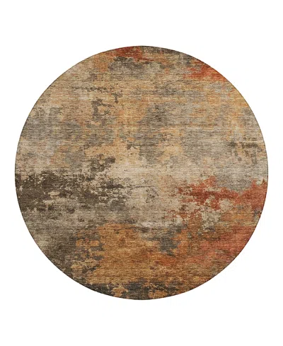 Dalyn Rug Company Dalyn Nouveau Nv24 Round Area Rug, 8' X 8' In Brown