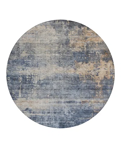 Dalyn Rug Company Dalyn Nouveau Nv25 Round Area Rug, 8' X 8' In Blue