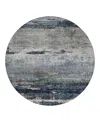 Dalyn Rug Company Dalyn Nouveau Nv3 Round Area Rug, 8' X 8' In Blue