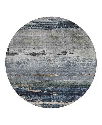 Dalyn Rug Company Dalyn Nouveau Nv3 Round Area Rug, 8' X 8' In Blue