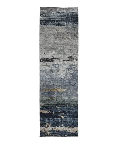 Dalyn Rug Company Dalyn Nouveau Nv3 Runner Area Rug, 2'3 X 7'6 In Blue