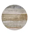 Dalyn Rug Company Dalyn Nouveau Nv5 Round Area Rug, 8' X 8' In Sand