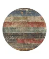 Dalyn Rug Company Dalyn Nouveau Nv6 Round Area Rug, 8' X 8' In Green
