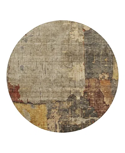Dalyn Rug Company Dalyn Nouveau Nv9 Round Area Rug, 8' X 8' In Brown