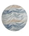 Dalyn Rug Company Dalyn Pacifica Pa3 Round Area Rug, 8' X 8' In Blue