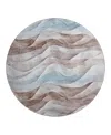 Dalyn Rug Company Dalyn Pacifica Pa3 Round Area Rug, 8' X 8' In Brown