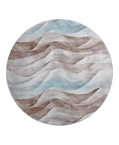 Dalyn Rug Company Dalyn Pacifica Pa3 Round Area Rug, 8' X 8' In Brown