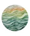 Dalyn Rug Company Dalyn Pacifica Pa4 Round Area Rug, 8' X 8' In Blue