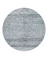 Dalyn Rug Company Dalyn Portico Washable Po1 Round Area Rug, 8' X 8' In Blue