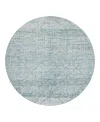 Dalyn Rug Company Dalyn Portico Washable Po1 Round Area Rug, 8' X 8' In Blue