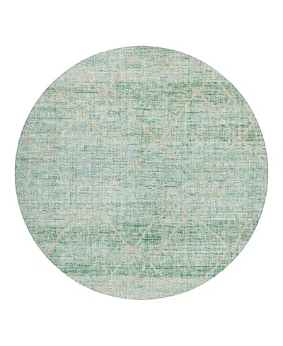 Dalyn Rug Company Dalyn Portico Washable Po1 Round Area Rug, 8' X 8' In Green
