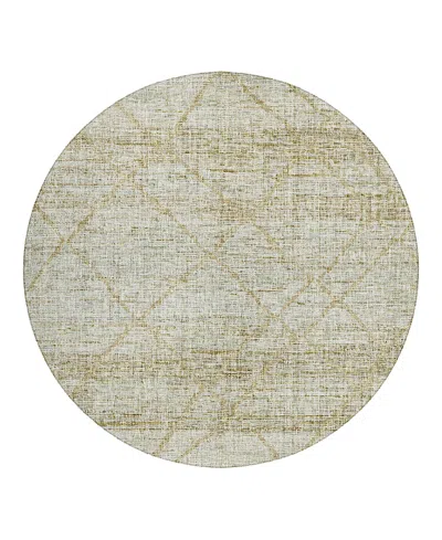 Dalyn Rug Company Dalyn Portico Washable Po1 Round Area Rug, 8' X 8' In Sand