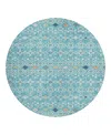 Dalyn Rug Company Dalyn Portico Washable Po4 Round Area Rug, 8' X 8' In Blue