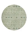 Dalyn Rug Company Dalyn Portico Washable Po4 Round Area Rug, 8' X 8' In Green