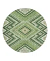 Dalyn Rug Company Dalyn Portico Washable Po5 Round Area Rug, 8' X 8' In Green