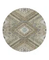 Dalyn Rug Company Dalyn Portico Washable Po5 Round Area Rug, 8' X 8' In Sand