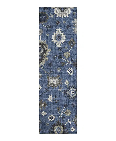Dalyn Rug Company Dalyn Portico Washable Po6 Runner Area Rug, 2'3 X 7'6 In Blue