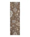 Dalyn Rug Company Dalyn Portico Washable Po6 Runner Area Rug, 2'3 X 7'6 In Brown