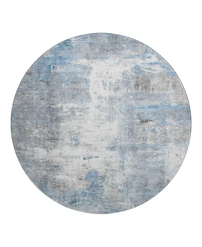 Dalyn Rug Company Dalyn Ravenna Washable Rn1 Round Area Rug, 8' X 8' In Blue