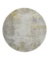 Dalyn Rug Company Dalyn Ravenna Washable Rn1 Round Area Rug, 8' X 8' In Brown
