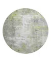 Dalyn Rug Company Dalyn Ravenna Washable Rn1 Round Area Rug, 8' X 8' In Green