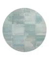 Dalyn Rug Company Dalyn Ravenna Washable Rn10 Round Area Rug, 8' X 8' In Blue