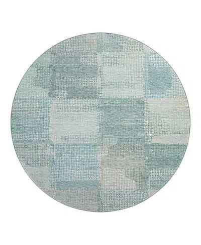 Dalyn Rug Company Dalyn Ravenna Washable Rn10 Round Area Rug, 8' X 8' In Blue