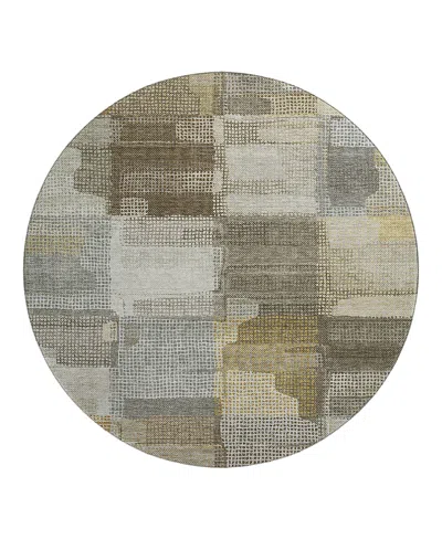 Dalyn Rug Company Dalyn Ravenna Washable Rn10 Round Area Rug, 8' X 8' In Brown