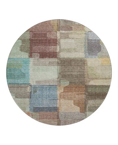 Dalyn Rug Company Dalyn Ravenna Washable Rn10 Round Area Rug, 8' X 8' In Gray