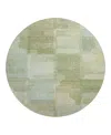 Dalyn Rug Company Dalyn Ravenna Washable Rn10 Round Area Rug, 8' X 8' In Green